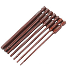 1/4'' Long arm square head S2 steel hex screwdriver bits